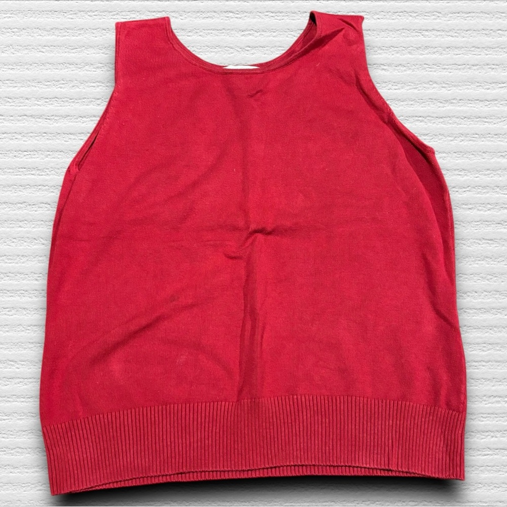 Casual Corner Stretch Red Tank Top